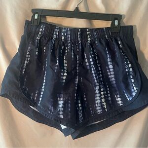 Athletic Works Navy and White Tie-Dye Athletic Shorts